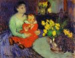 П. Пикассо. Мать и дитя перед вазой цветов. 1901
